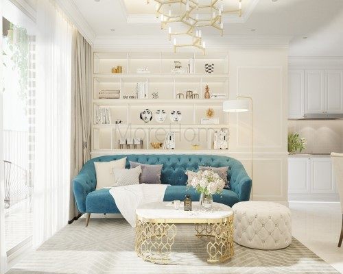Bộ bàn ghế sofa phòng khách cổ điển - Vinhomes Central Park